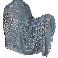 Shawls Scarves Chiffon Silk Brocade Outerwear 36 x 90 inches (bssl052)