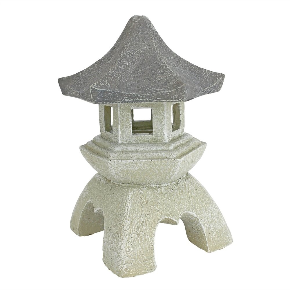 MD Group Garden Statue Pagoda Sculptures Asian Style Small Resin Outdoor Lawn Decor