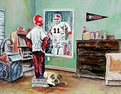 Georgia Painting - Dream of Georgia Football