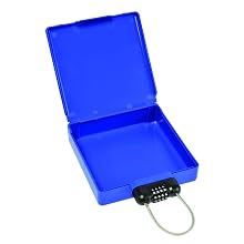 MMF Industries Mobile Security ICASE with Combination Lock, 9.92 x 1.5 x 5.91 Inches, Blue (2648338)