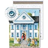Greek Revival Column House Mini Notepad Magnet Closure