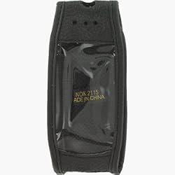 Black Leather Case For Nokia 2115 Series Cell Phones, Clip And Wrist Strap Included!