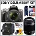 Sony Alpha DSLR-A380Y 14.2 MP Digital SLR Camera with 18-55mm & 55-200mm Lenses + Photography Accessory Kit