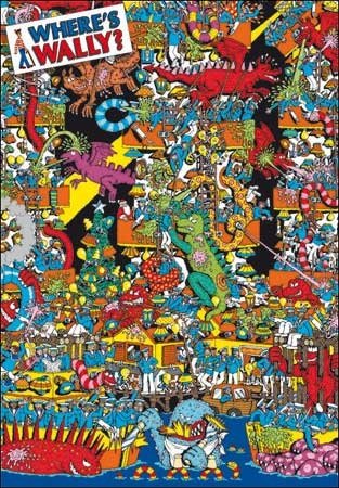 Where's Wally Card - Bright Lights And Night Frights