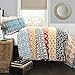 Lush Decor Lush DÃ©cor Bohemian Stripe 3 Piece Quilt Set, King, Turquoise