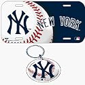 New York Yankees License Plate & Key Ring Auto Set