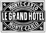 Tim Holtz Wood Mounted Red Rubber Stamp: Le Grand Hotel Monte Carlo