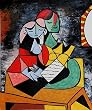 Art Reproduction Oil Painting - Picasso Paintings: La Lecture - Classic 20" X 24" - Hand Painted Canvas Art