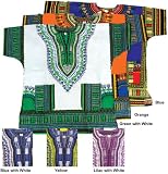 Traditional Thailand Style Dashiki - Available in Several Color Combinations