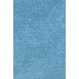 High Pile Chenille Cotton Shag Area Rug Light Blue 39"x58"