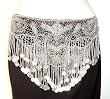 Silver Glass Beaded Belt with Coins