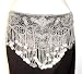 Silver Glass Beaded Belt with Coins