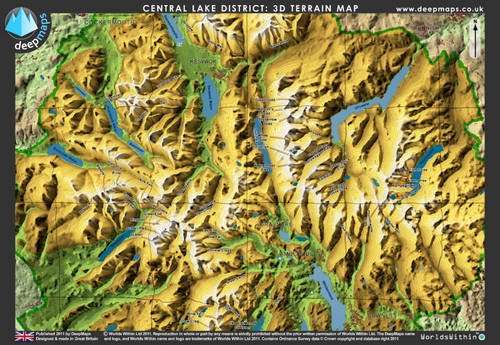 3D Lake District Map