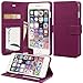 iPhone 6 Plus Purple Case, Abacus24-7 iPhone 6 Plus Wallet Case [Book Fold] Leather Apple iPhone 6 Plus Flip Cover with Foldable Stand, Pocket for ID, Credit Card Slots - Purple Flip Case for Apple Phone 6 Plus