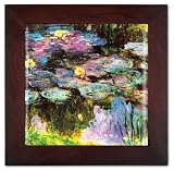 Monet: Violet Lilies Ceramic Wall Decoration