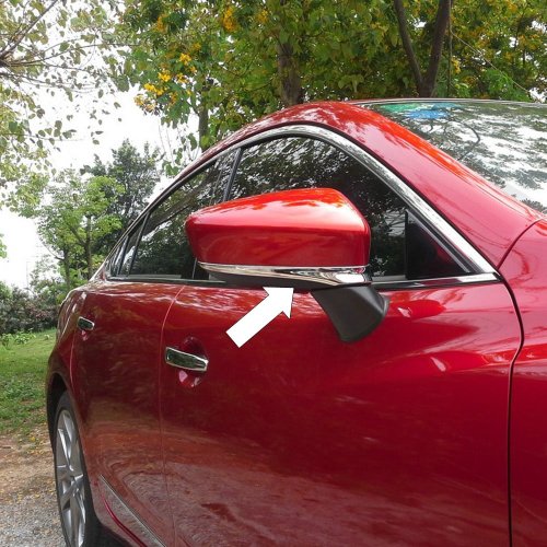 GOOACC® Chrome rear view mirror side molding cover trims For 2014 Mazda 6 ATENZA M6