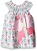 Mud Pie Toddler Girls' Sleeveless Smocked Neckline Sun Dress, Pink Butterfly, 2T