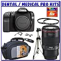 Canon EOS 50D 15.1 MP Digital Camera SLR + Canon EF-S 18-55mm f/3.5-5.6 IS Lens + Canon EF 100mm f/2.8L IS USM Lens + Canon MR-14EX Macro Ring Lite + 8GB SDHC + Tripod + Dental/Medical Package