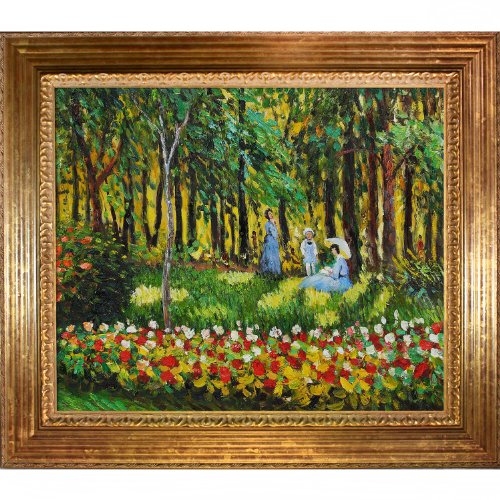 overstockArt Claude Monet La Famille D'artiste 20-Inch by 24-Inch Framed Oil on Canvas On Sale