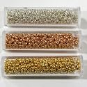 SG Paris - Rue De La Perle - Perles En Verre/Rocaille 2Mm 3 Tubes De 7Gr Chacun En Camaieux/Mettalic