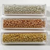 SG Paris - Rue De La Perle - Perles En Verre/Rocaille 2Mm 3 Tubes De 7Gr Chacun En Camaieux/Mettalic