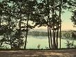 Mirror Lake, Adirondack Mountains, 1902 - Print of a Vintage Photochrom Image from the Library of Congress Collection