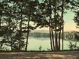 Mirror Lake, Adirondack Mountains, 1902 - Print of a Vintage Photochrom Image from the Library of Congress Collection