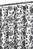Park B. Smith Floral Swirl Watershed Shower Curtain, White/Black