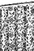 Park B. Smith Floral Swirl Watershed Shower Curtain, White/Black