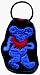 Grateful Dead Blue Jerry Bear (Red Necklace) Embroidered Fabric Keyring / Keychain / Keyfob