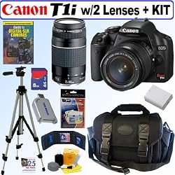 Best buy on Canon EOS Rebel T1i - Digital camera - SLR - 15 1 Mpix - Canon EF-S 18-55mm IS and EF 75-300mm lenses - optical zoom 3 x - supported memory SD SDHC