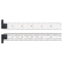 Starrett CH604R-6 6 2-Sided Steel Ruler with Hook