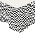 Plastic Black & White Checkered Pleated Table Skirt Racing Party Decoration