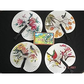 "Girls Paper Fan Party Bag Fillers, 6 pack"
