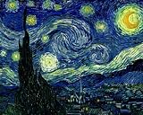Van Gogh: Starry Night - Reproduction Oil Painting - 24 X 20 - Hand Painted Canvas Art Stretched Framed with Wooden Frame