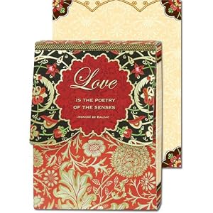 Love is the poetry of the senses Gold Foil Embellished Notepad
