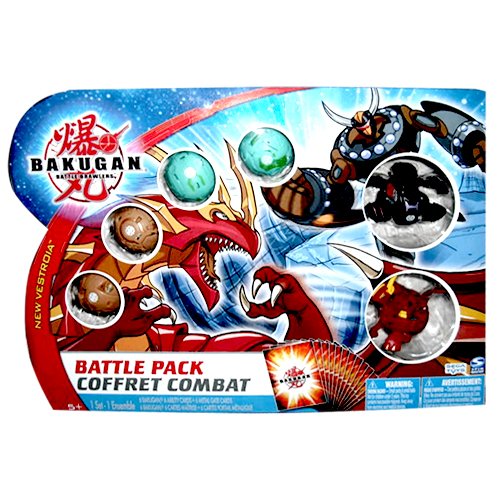Click to see more detail Bakugan Battle Pack-Season 2 New Vestroia~ This comes with a total of 6 Bakugan (Aquos Spindle, Pyrus Neo Dragonoid and 4 Mystery Bakugan). Also included in the Pack are 6 Metal Gate Cards and 6 Ability Cards Bakugan Battle Pack-Season 2 New Vestroia~ This comes with a total of 6 Bakugan (Aquos Spindle, Pyrus Neo Dragonoid and 4 Mystery Bakugan). Also included in the Pack are 6 Metal Gate Cards and 6 Ability Cards
