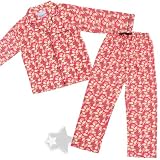 Red Paisley Flannel Pajamas for Women