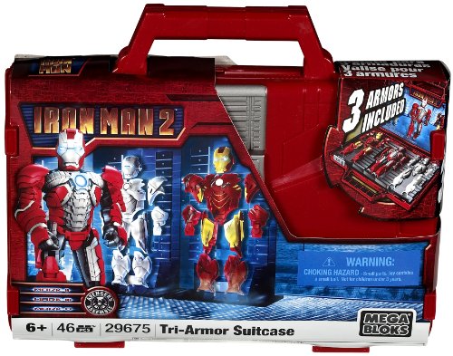  Mega Bloks Ironman 2 Tri-Armor Iron Man & Suitcase