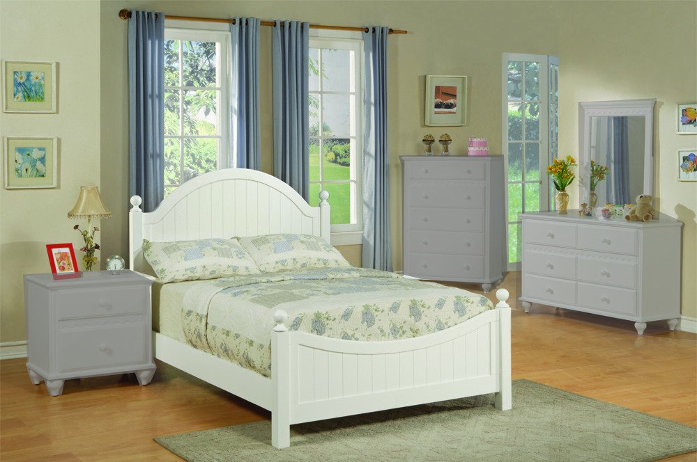 Amazon.com: Twin Size Bed - Cottage Style White Finish: Home & Kitchen