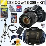 Nikon D5100 16.2MP CMOS Digital SLR Camera with Sigma 18-200mm f/3.5-6.3 DC ....