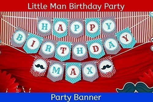 Mustache Birthday Banner, Mustache Party Banner, Personalized Birthday Banner, Little Man Birthday, Barbershop Birthday Custom Birthday Banner