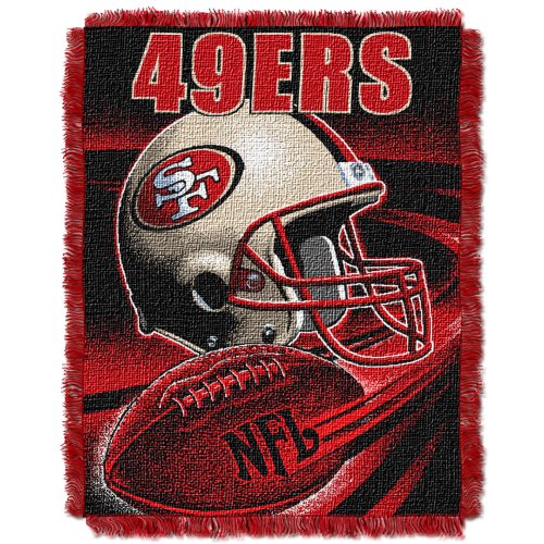 NFL San Francisco 49ers 48-Inch-by-60-Inch Jacquard Acrylic Throw