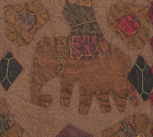 Imagen 3 de Cubierta india Cojín de algodón con Elephant & Size Jogi Patch Work bordado 16 x 16 pulgadas Juego de 2 piezas