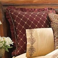 Croscill Home Premier 26-Inch by 26-Inch Square European Sham, Red
