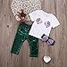 Baby Girls Short Sleeve Shell T-shirt and Mermaid Pants Outfit with Headband