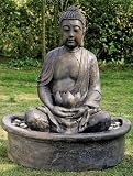 BUDDHA SKULPTUR BRUNNEN 126 CM FENG SHUI XXL STATUE LOTUS Preisvergleich
