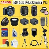 Canon EOS 50D 15.1MP SLR Digital Camera Kit with Tamron AF28-80mm F/3.5-5.6 Aspherical Lens and Tamron AF75-300mm F/4-5.6 LD Lens + SSE Huge 8GB, Lens and Tripod Accessory Package