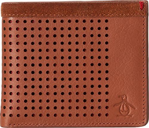 Original Penguin Men's Hector Leather Wallet, English Tan, One Size