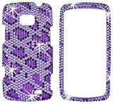Talon 15481 Full Diamond Bling Phone Shell for LG VS740 Ally (Leopard-Purpl ....